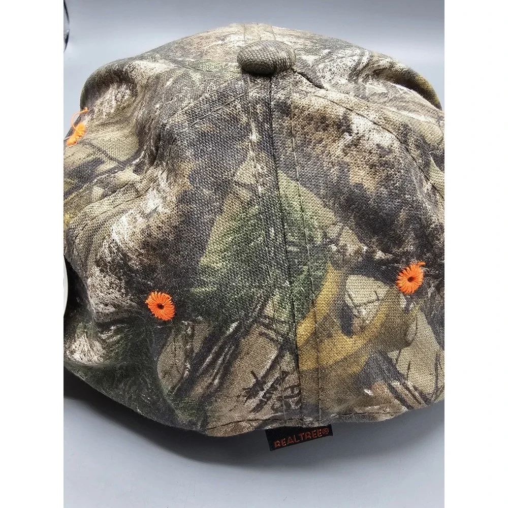 Realtree Durex Camo Blaze Orange Strap Adjustable Strap‎ Hat Cap NWT